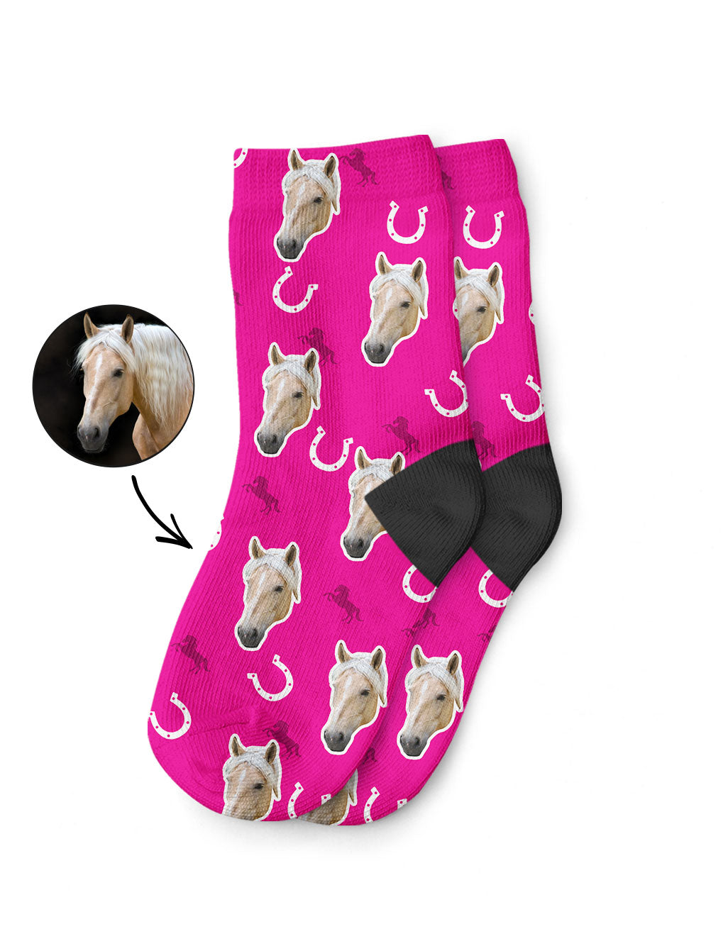 My Horse's Photo on Childrens Socks