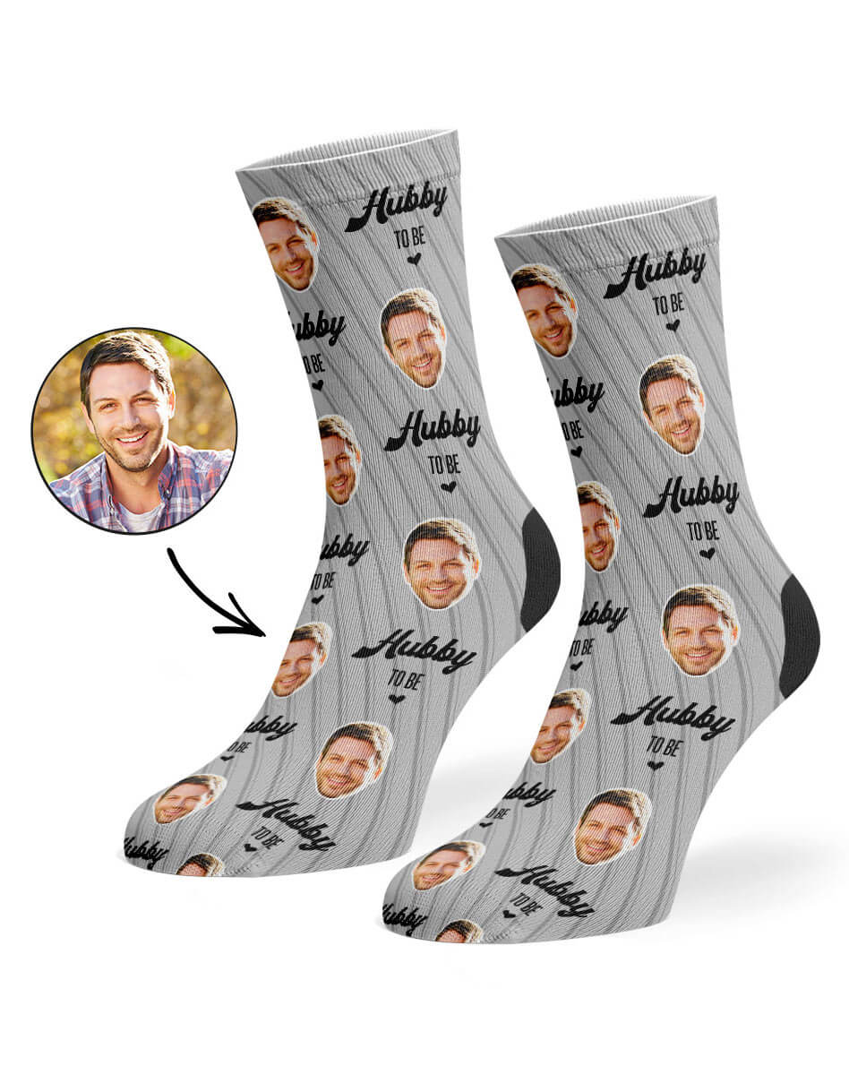 Hubby To Be Socks With Face On