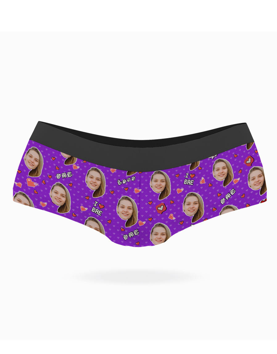 Purple I Love Bae Knickers