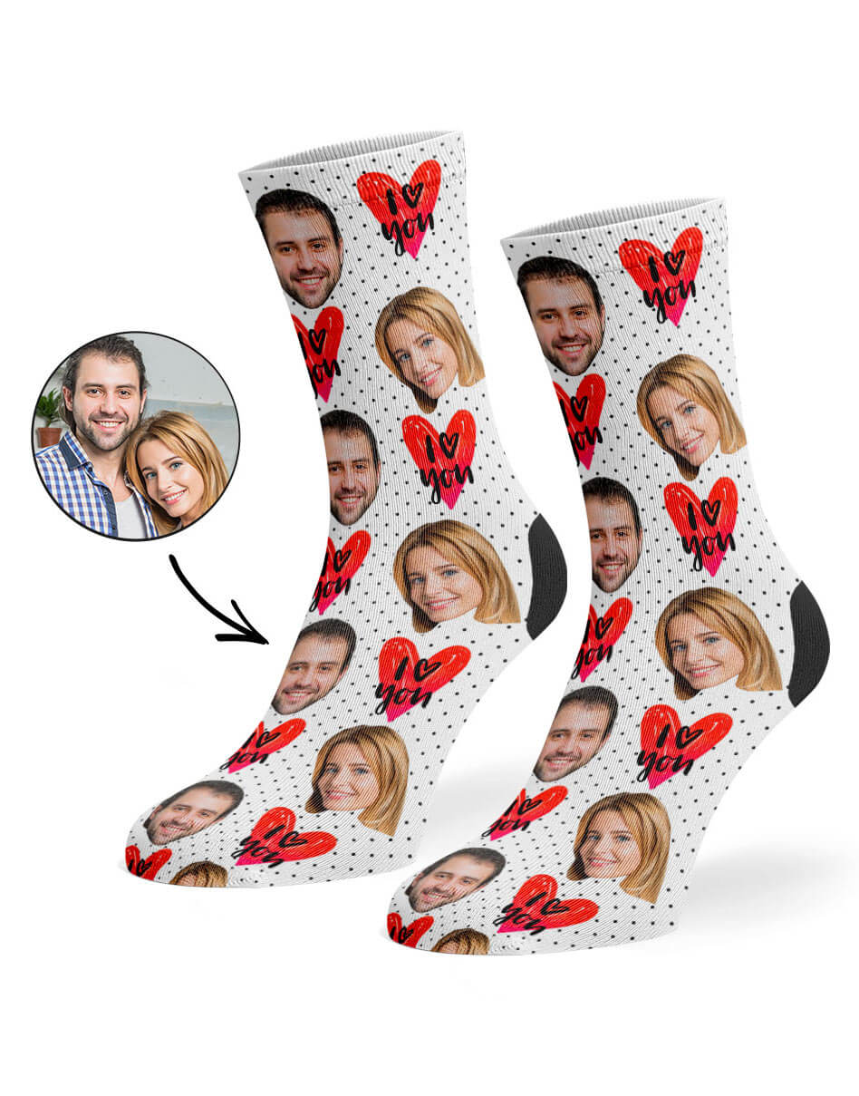 Personalised I <3 You Socks