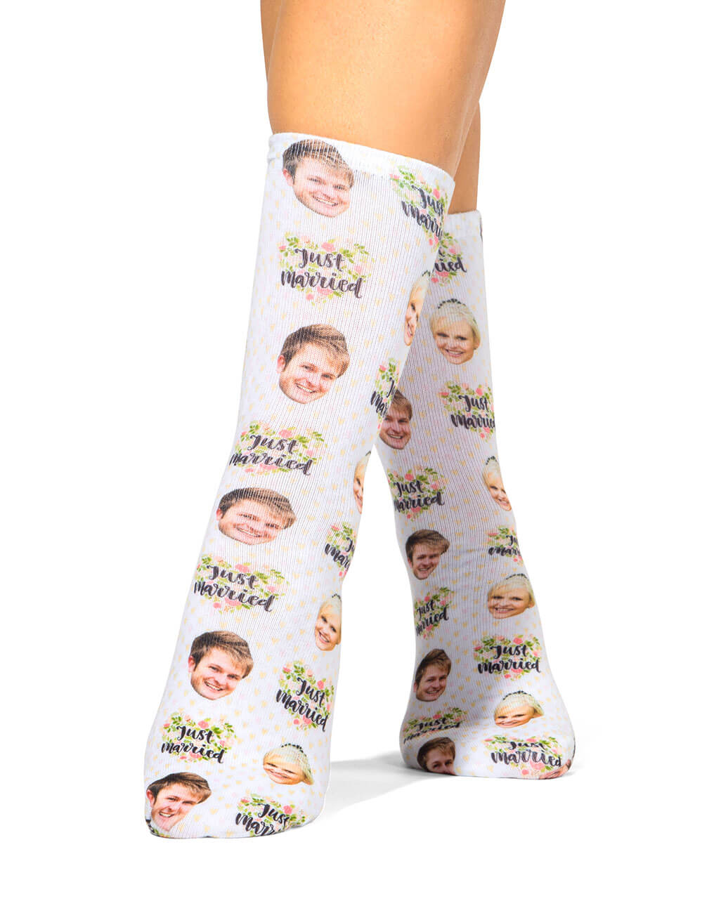 Just Married Floral Socks