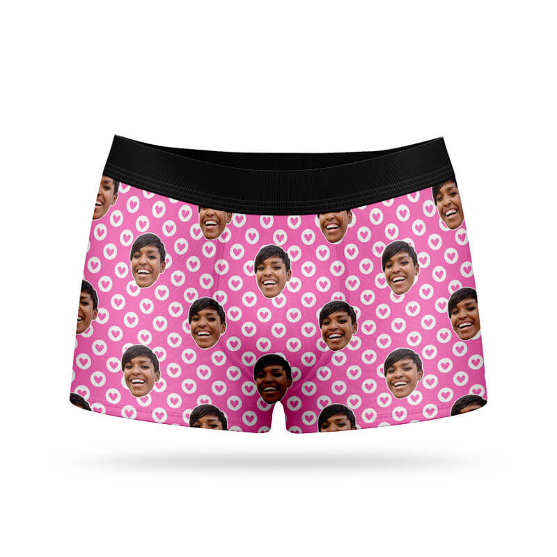 Personalised Circle Hearts Boxer Shorts