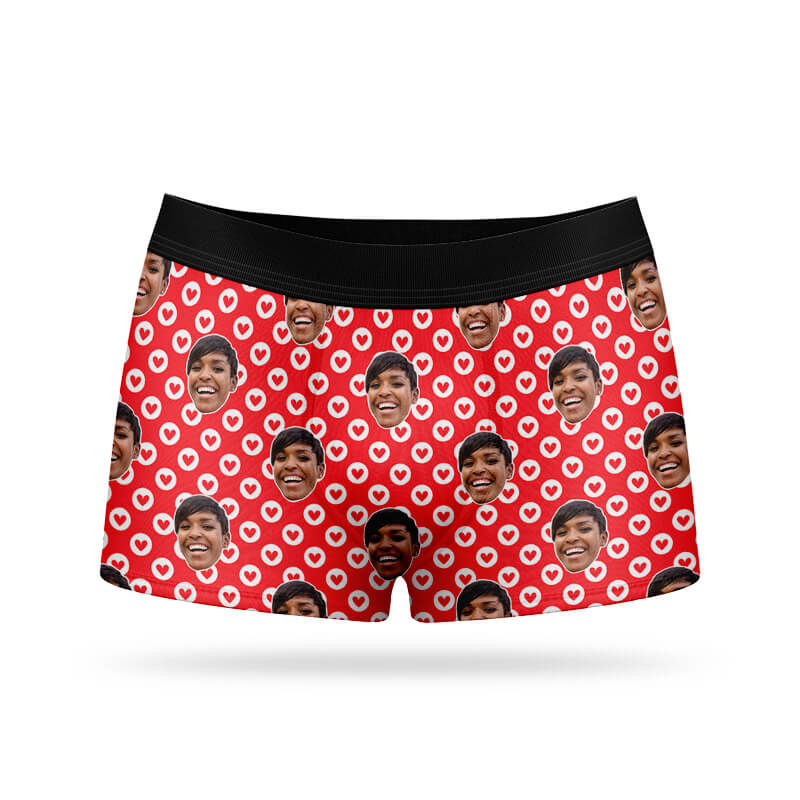 Circle Hearts Face Boxer Shorts