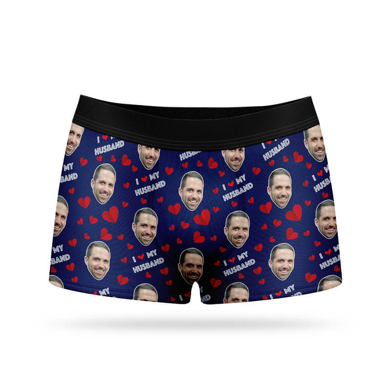 I Love My Husband Photo Boxers