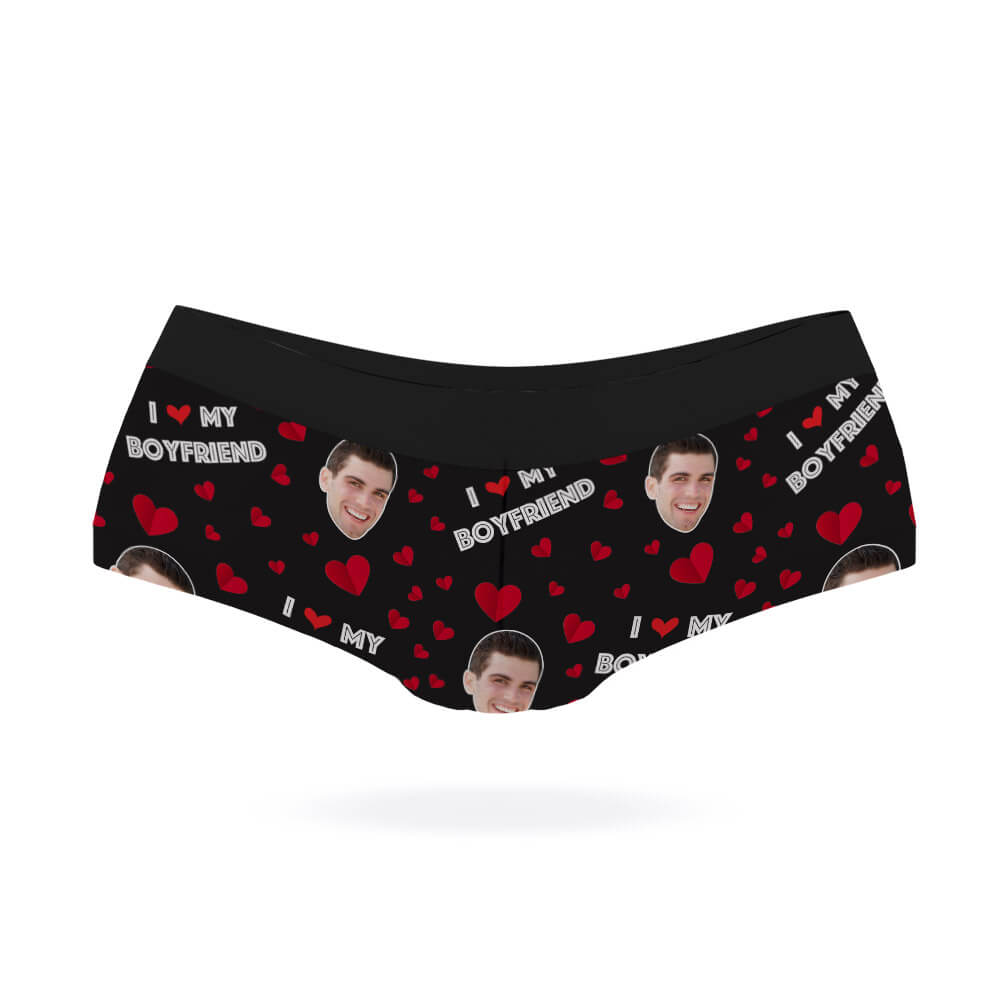 I Love My Boyfriend Face Knickers