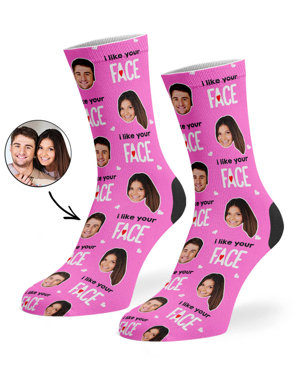 Personalised I Like Your Face Socks