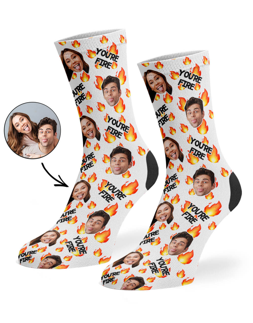 You're Fire Personalised Socks