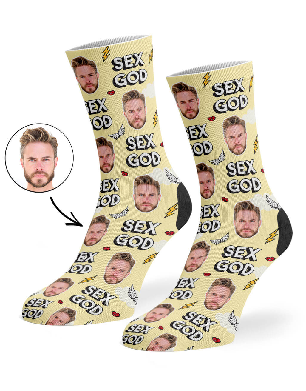 Sex God Face Socks