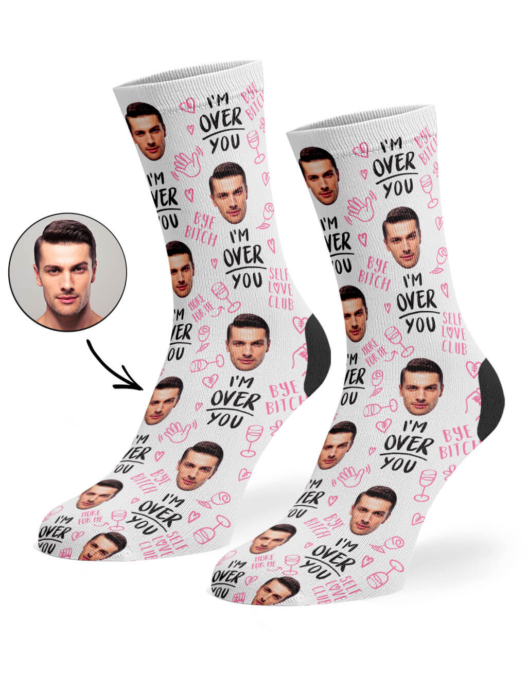 Personalised I'm Over You! Socks