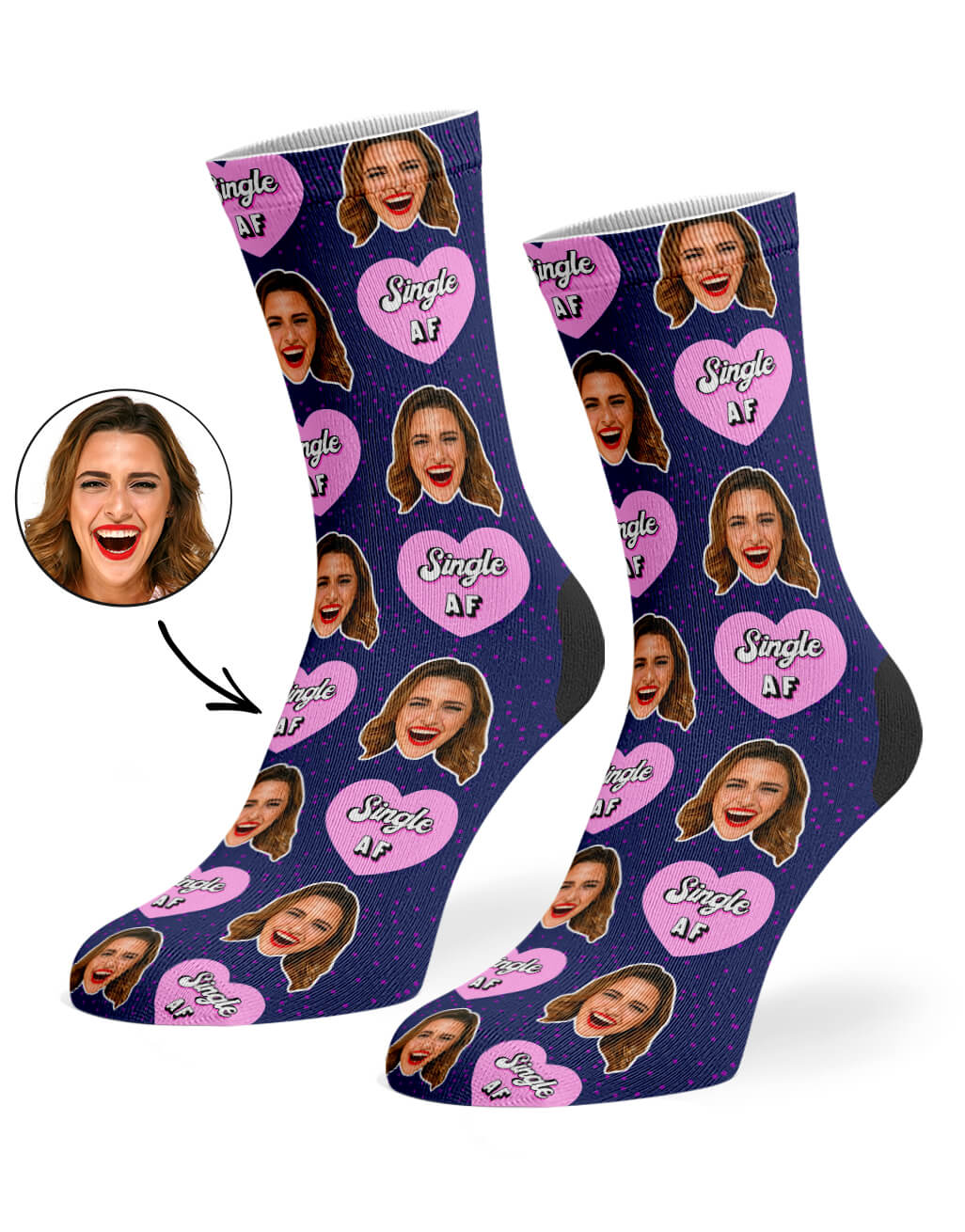 Single AF Face Socks