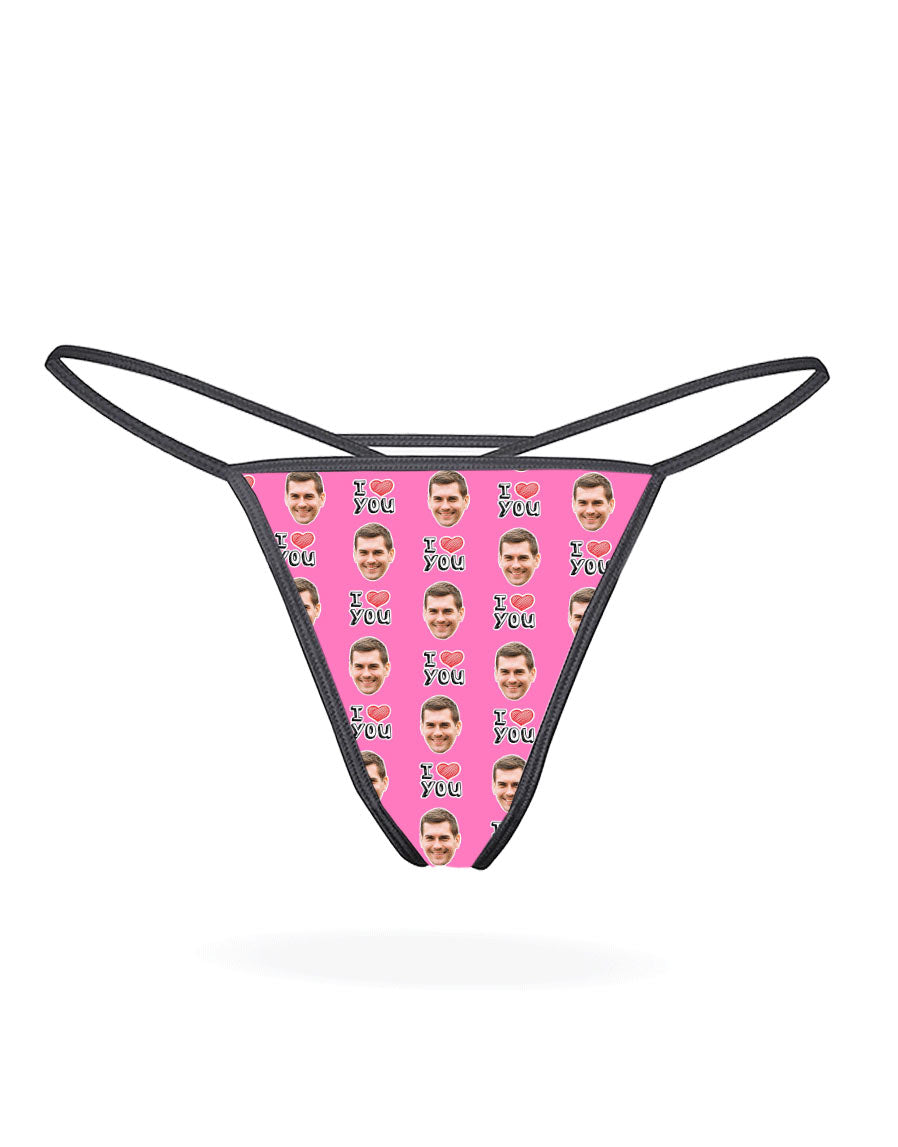 Pink I Heart You Thong