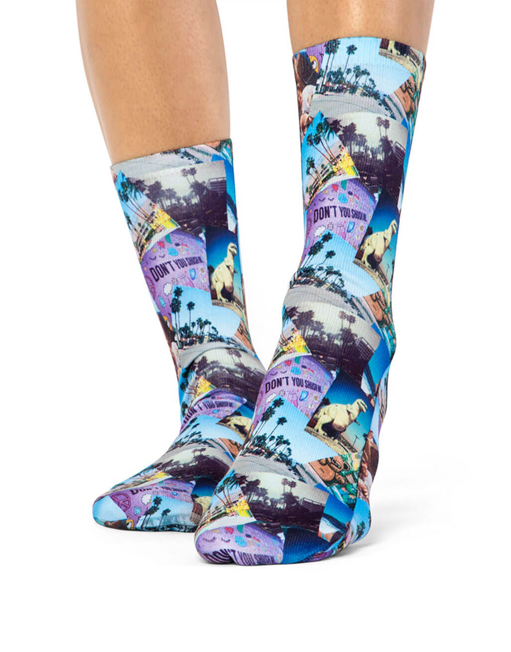 Overlap Photo Collage Socks