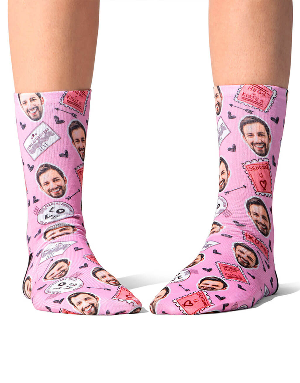 Love Stamp Face Socks