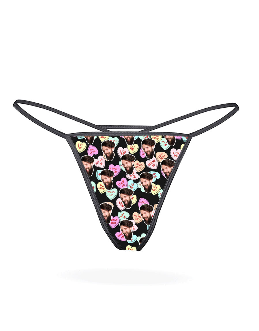 Naughty Love Hearts Thong Funny Gift