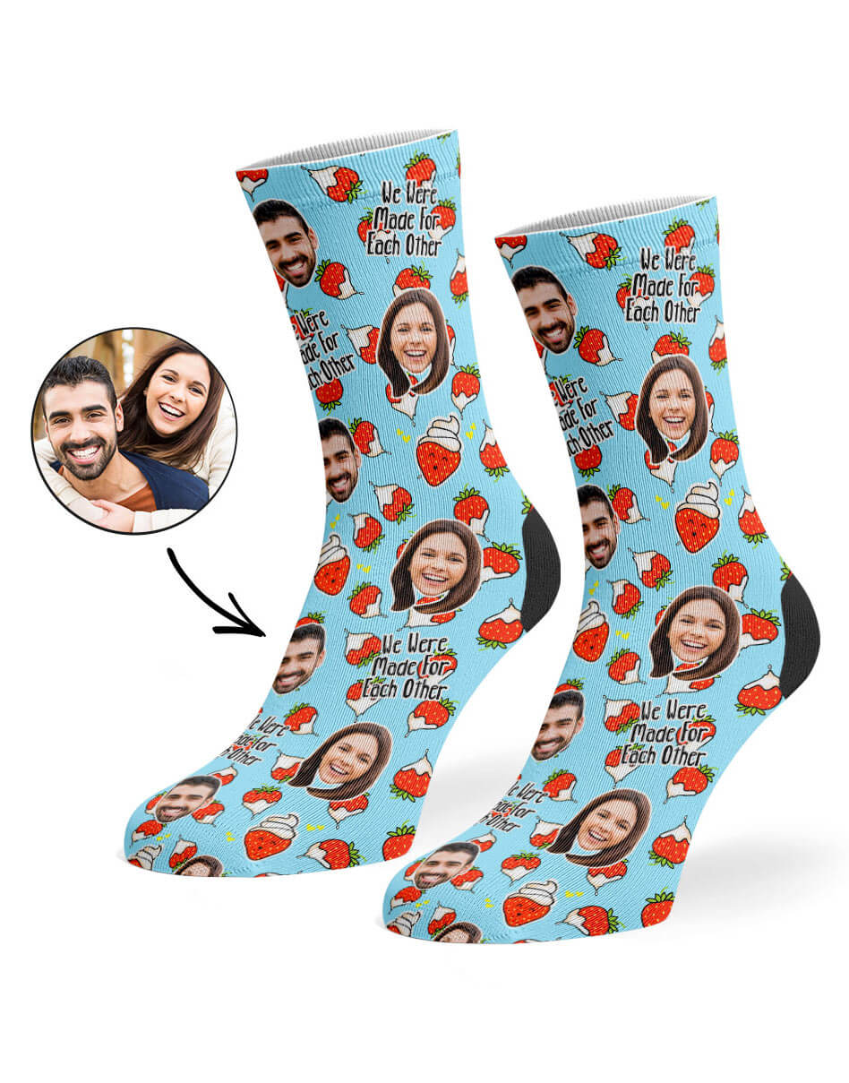 Made For Each Other Faces On Socks