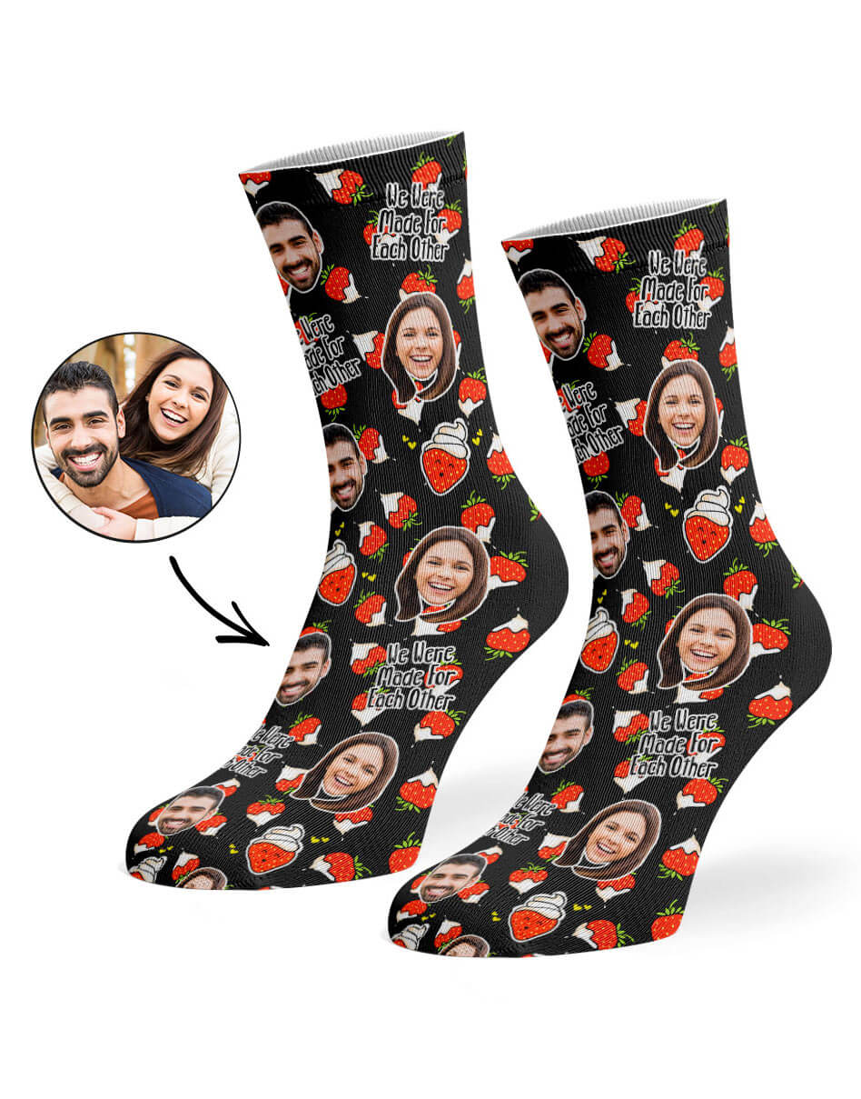 Custom Photo Made For Each Other Socks