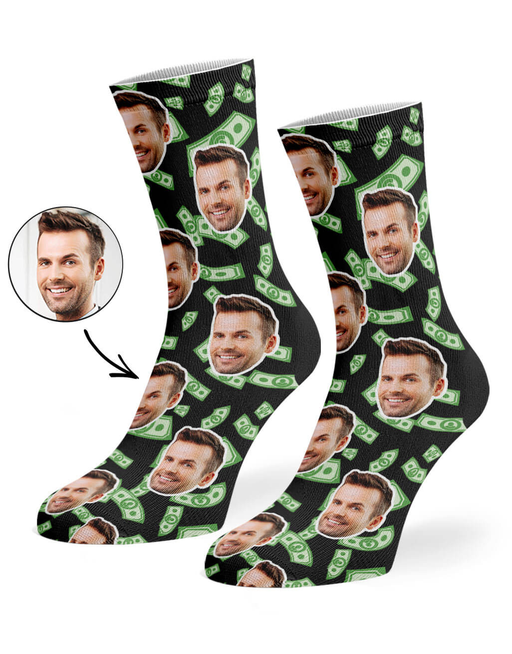 Personalised Make It Rain Dollar Socks