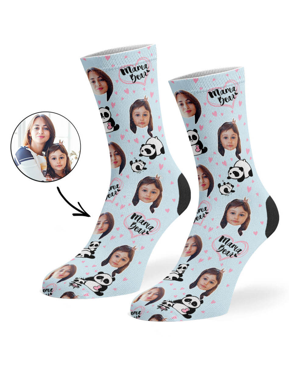 Custom Photo Mama Bear Socks