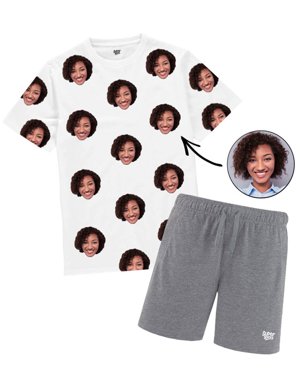 Personalised Mens Face Pyjamas