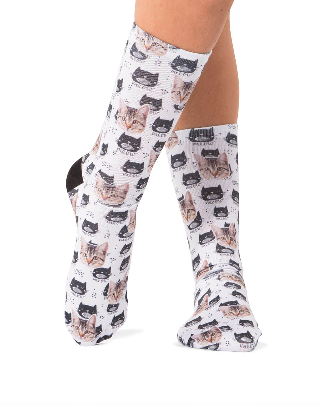 Meow Cat Pattern Socks