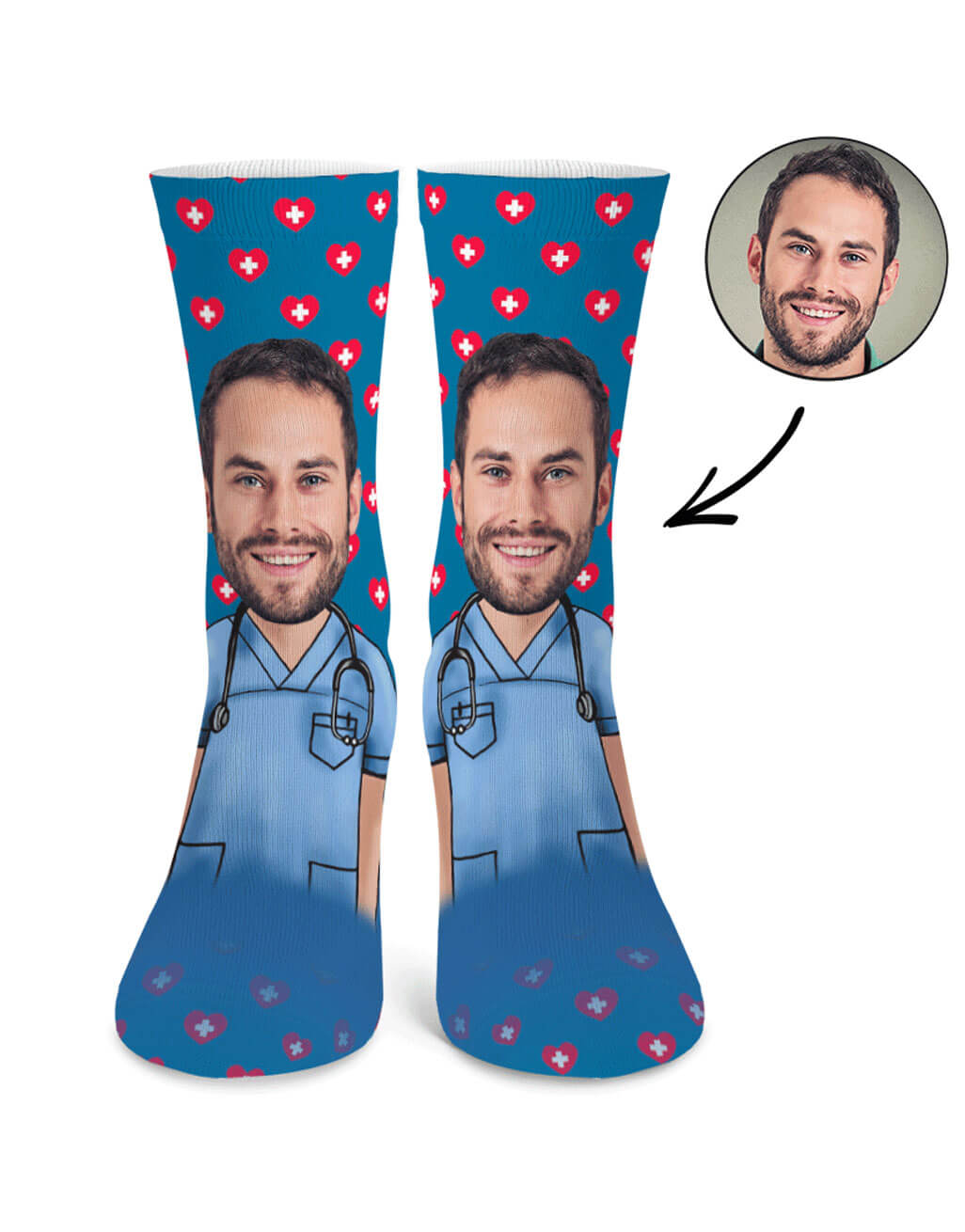 Personalised Male Nurse Me Socks