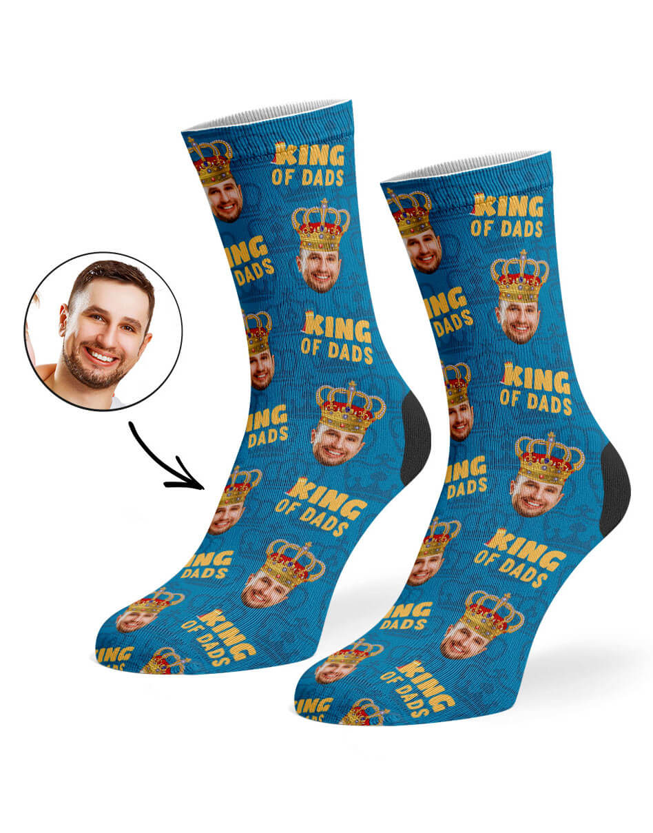 Your Photo On King of Dads Socks