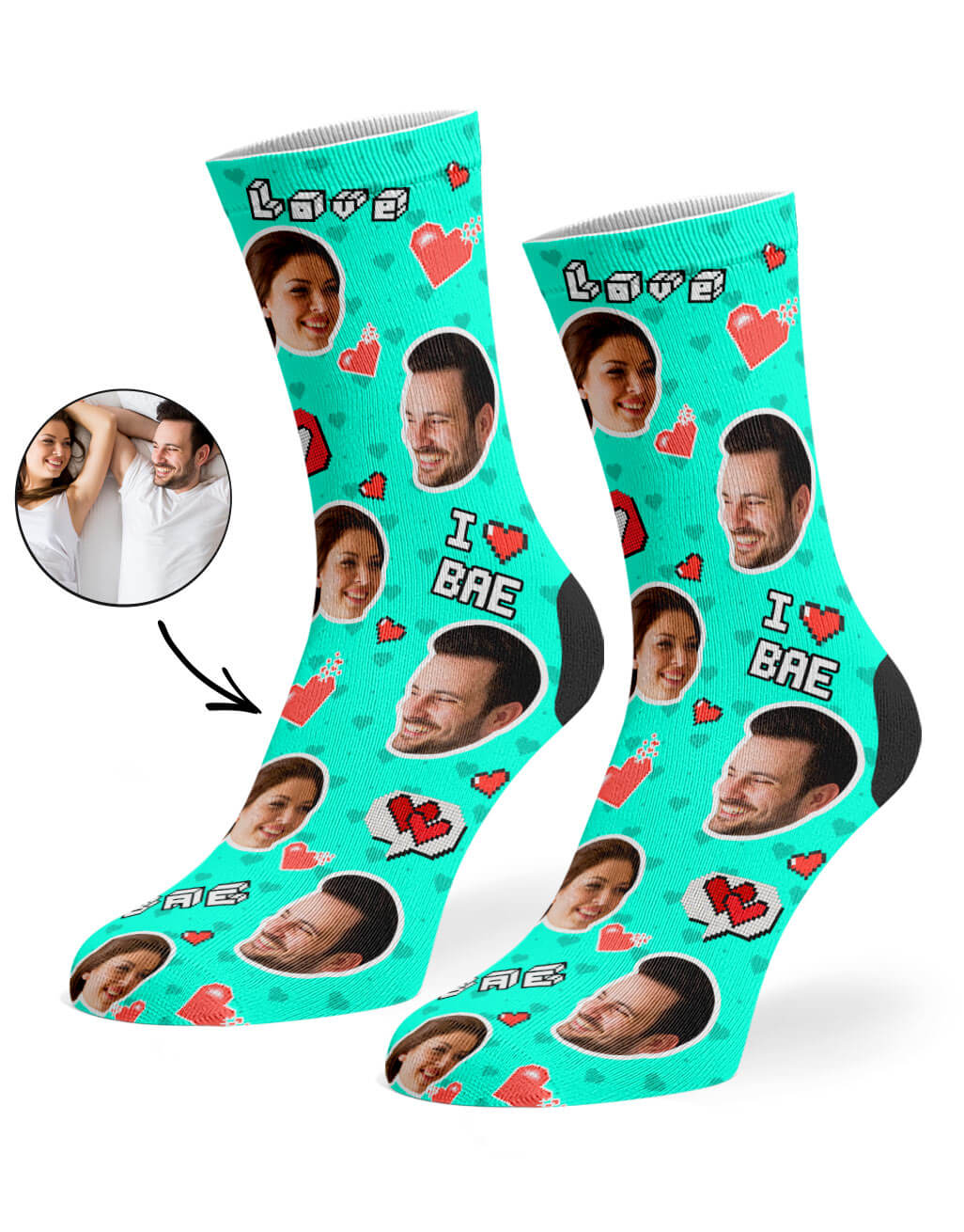 Personalised I Love Bae Socks