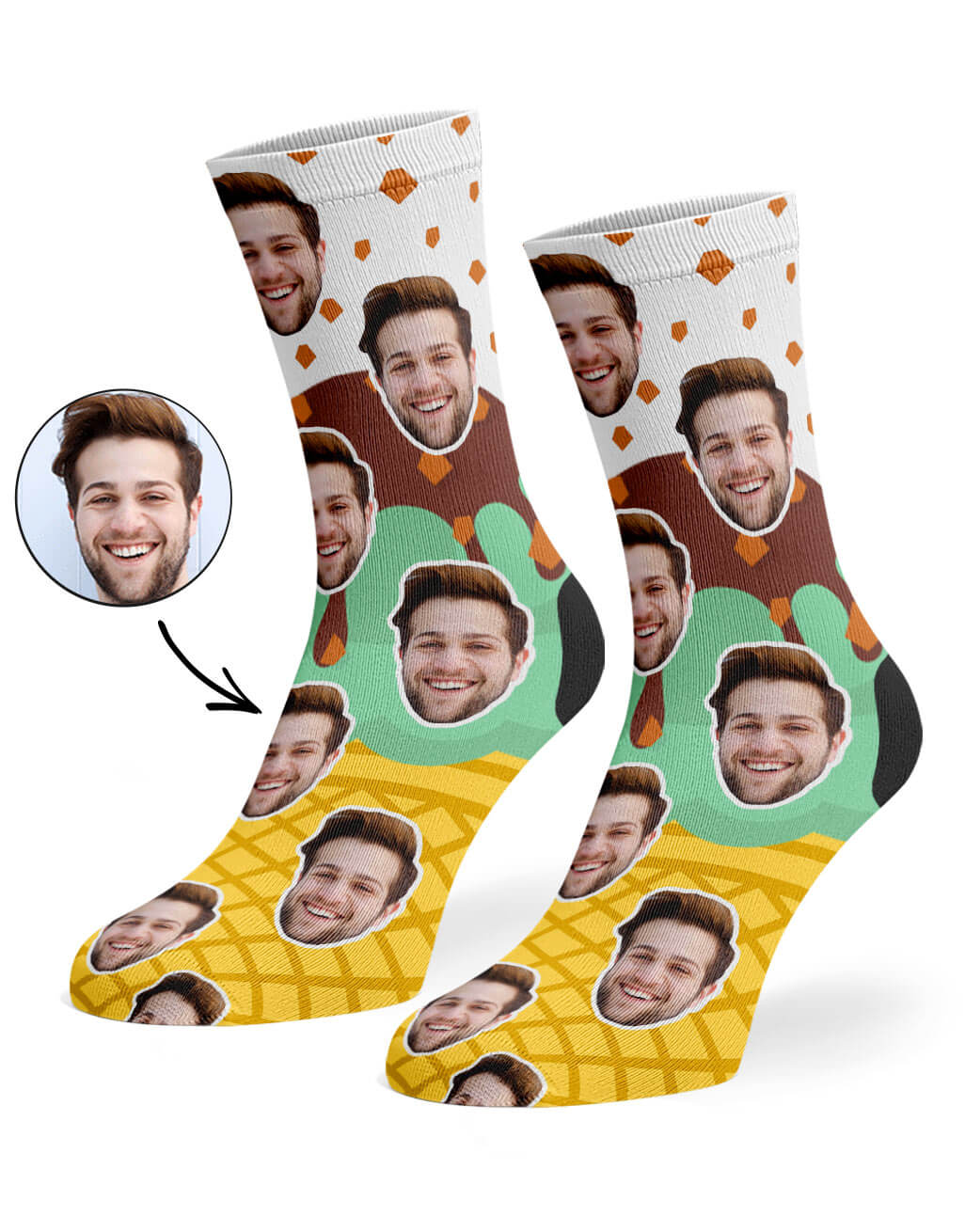 Ice Cream Socks With Photo On