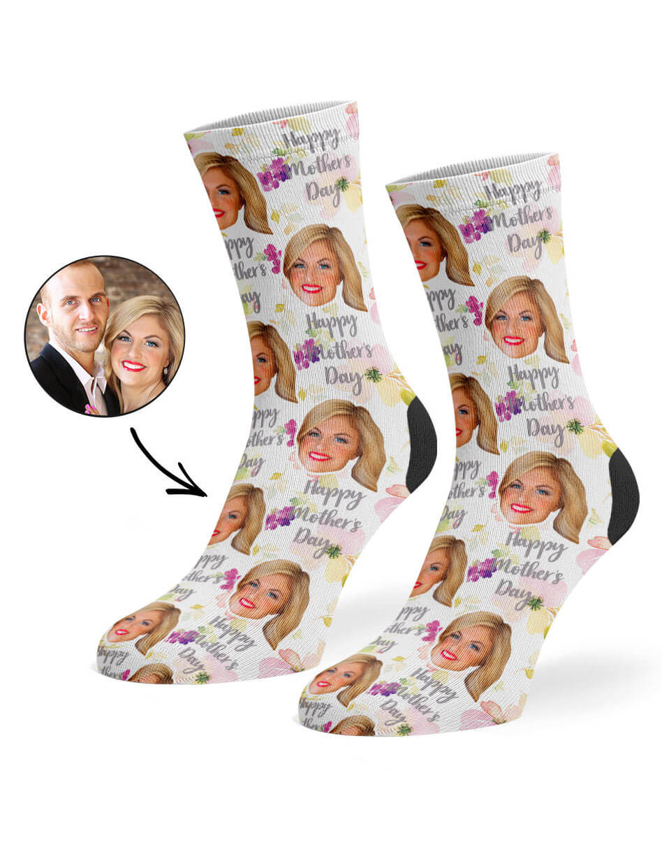 Personalised Mother's Day Floral Socks