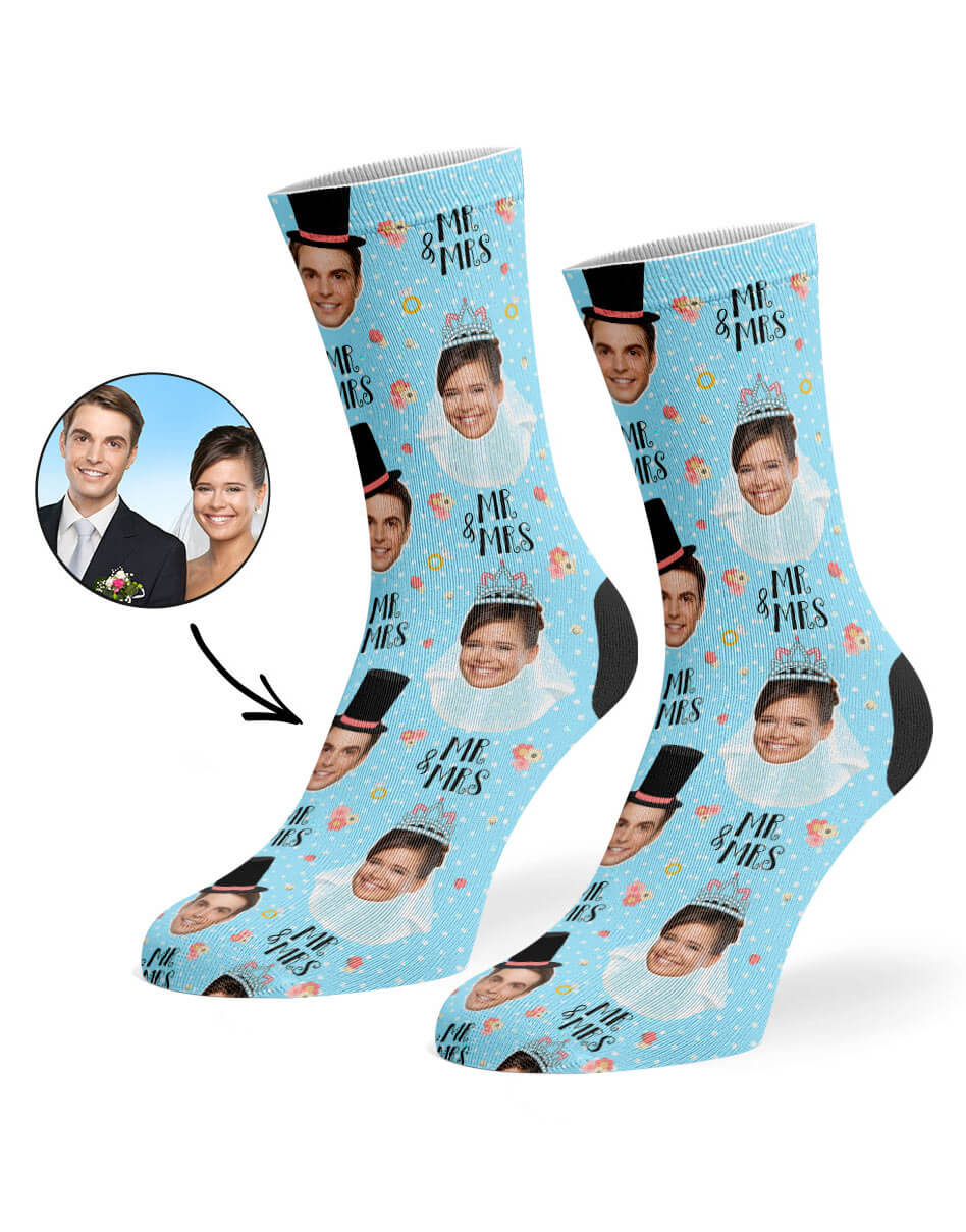 Personalised Mr & Mrs Marriage Props Socks