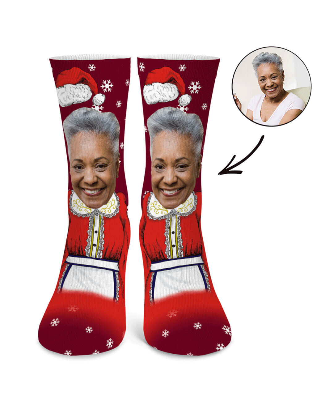 Personalised Mrs Claus Socks