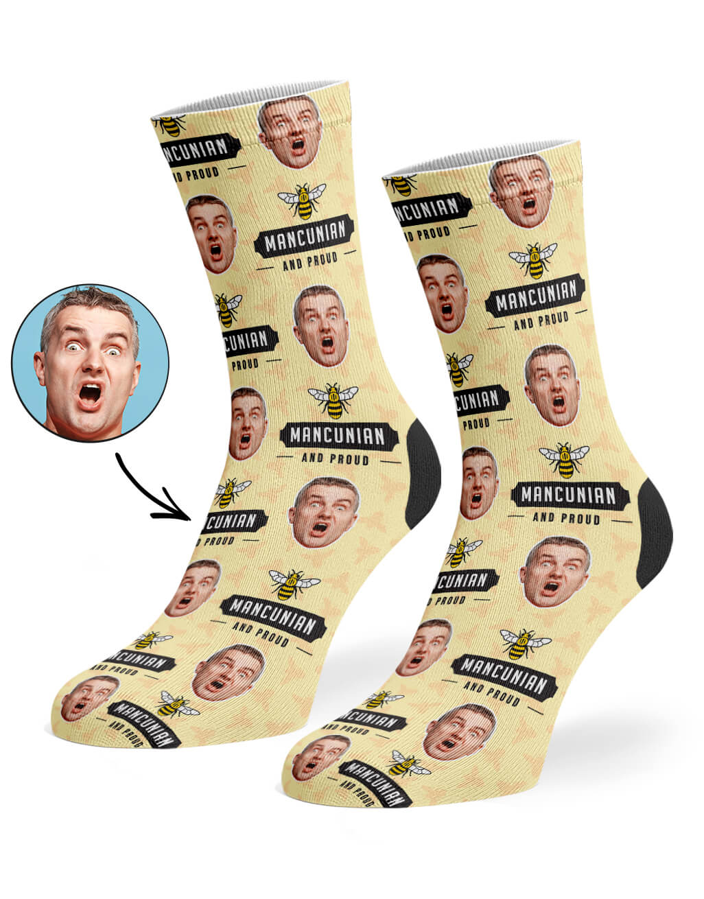 Custom Mancunian And Proud Socks