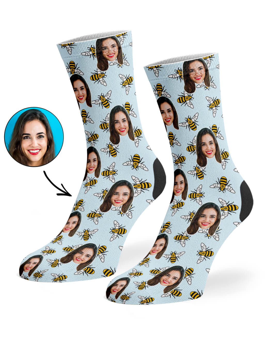 Manchester Bee Pattern Socks