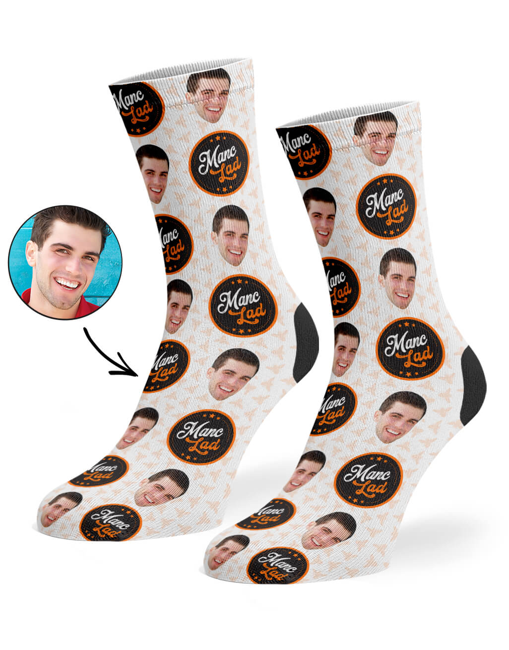 Manc Lad Face Socks