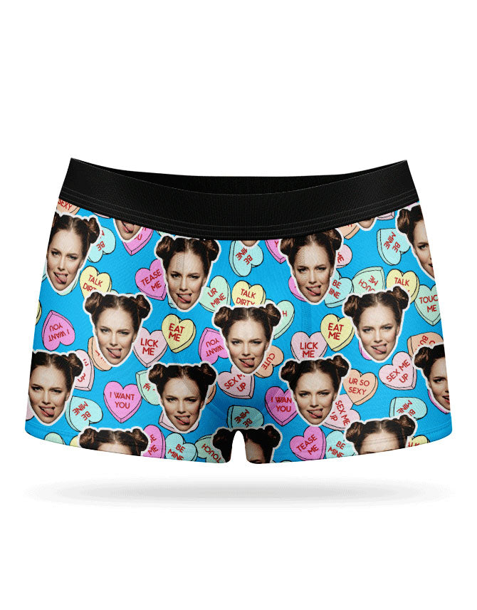 Naughty Love Hearts Photo Boxers