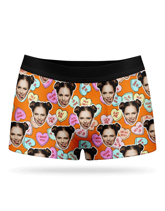 Naughty Love Hearts Face Boxer Shorts