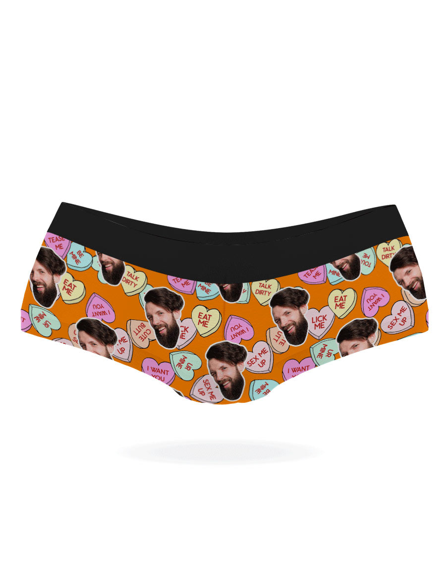 Orange Naughty Love Hearts Knickers