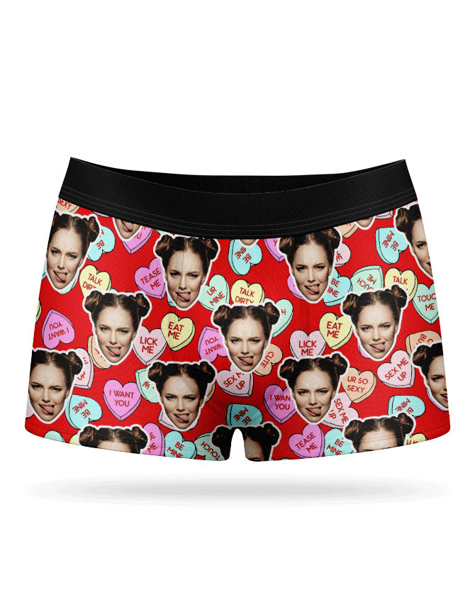 Naughty Love Hearts Photo Boxer Shorts