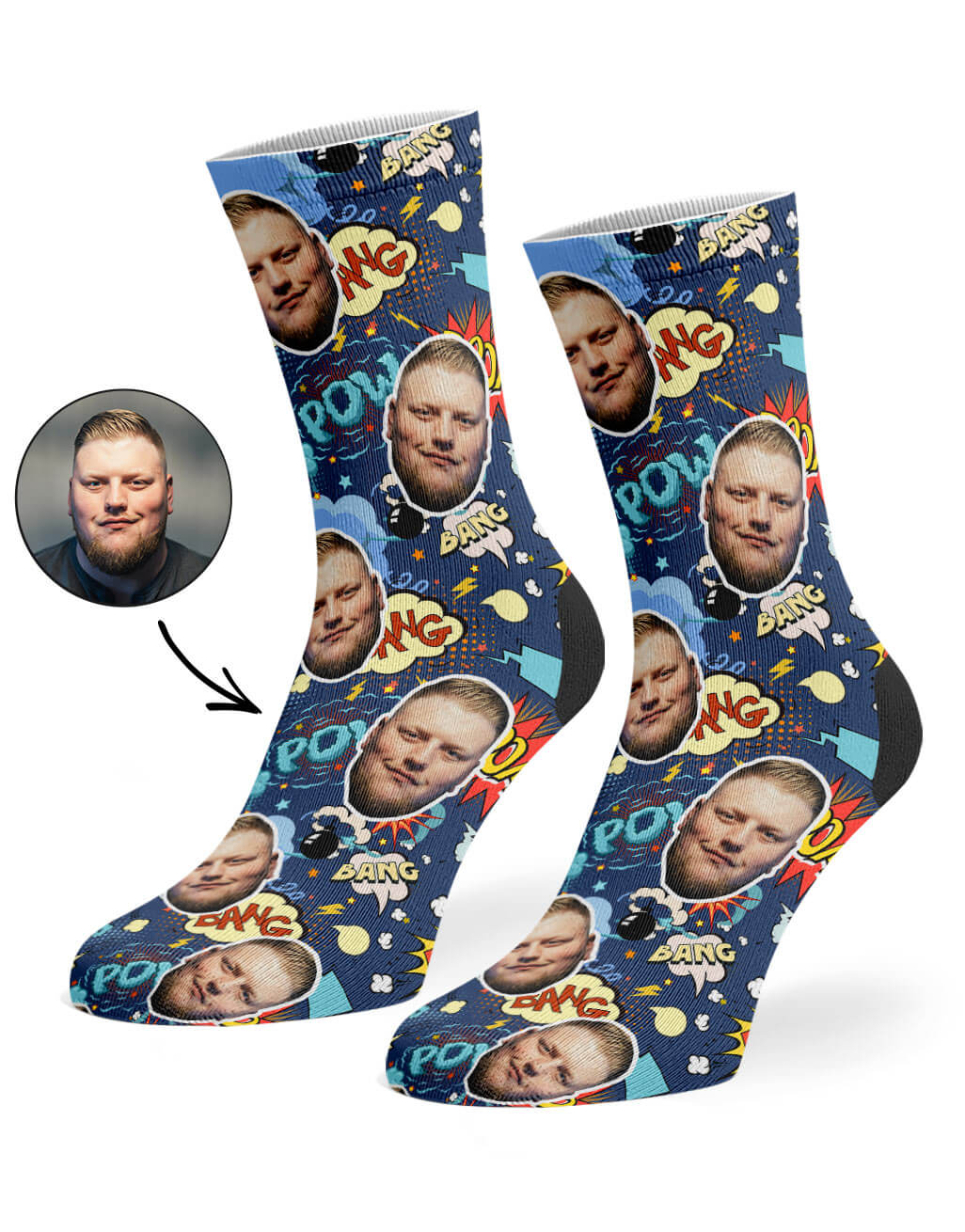 Comic Photo Socks