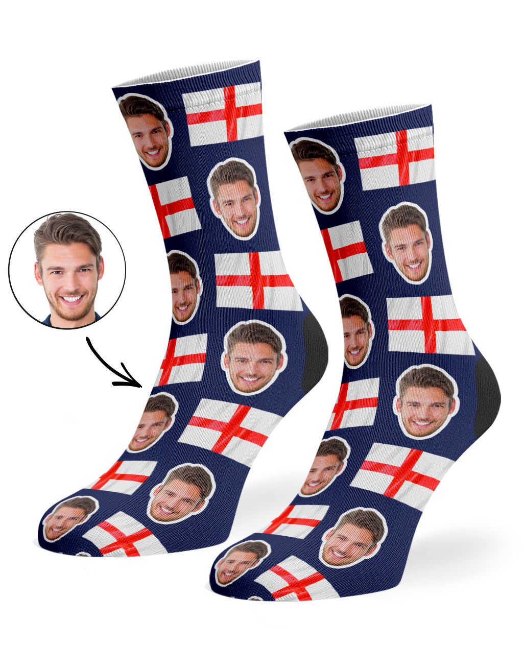 Customisable England Football Socks