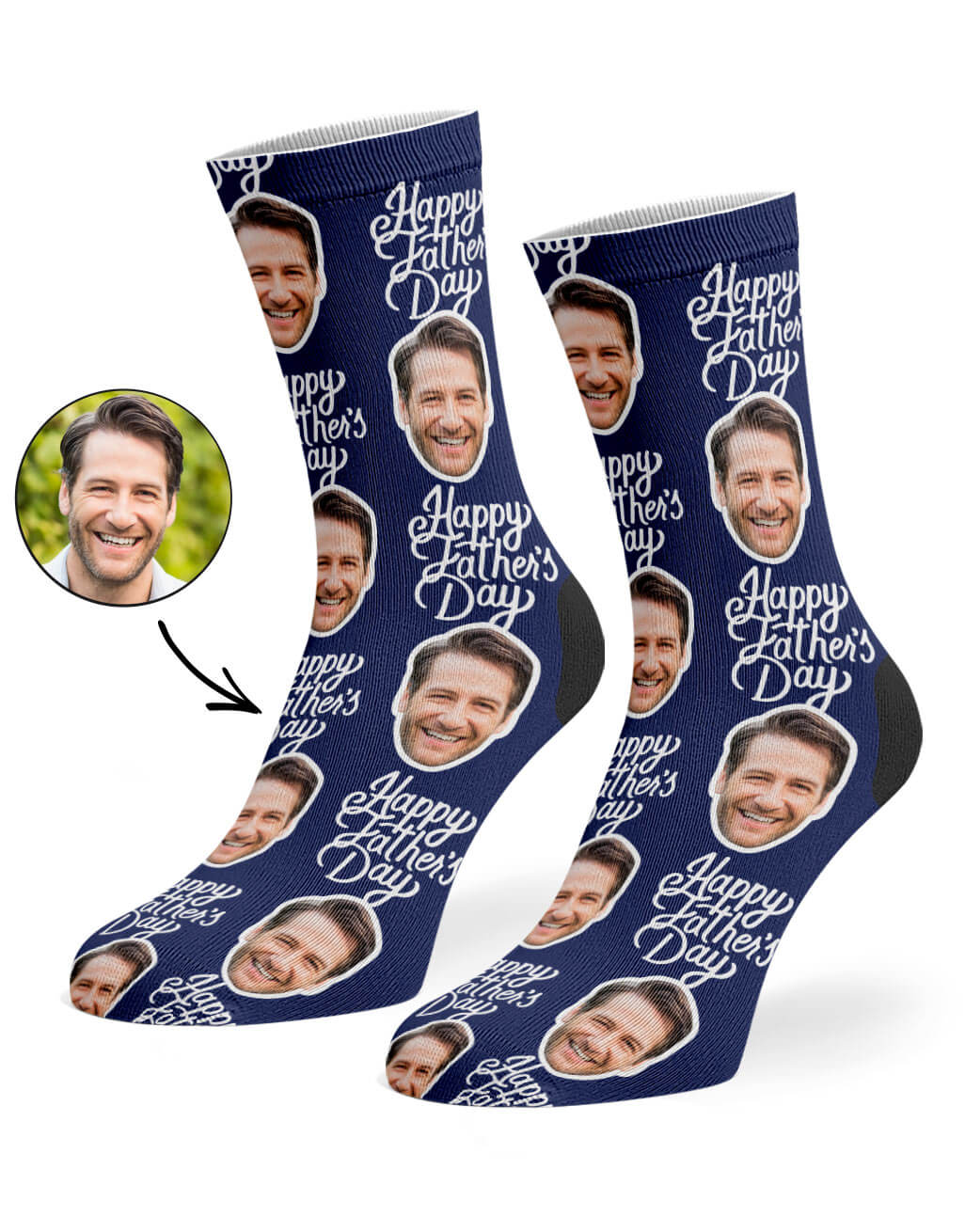 Navy Father's Day Socks