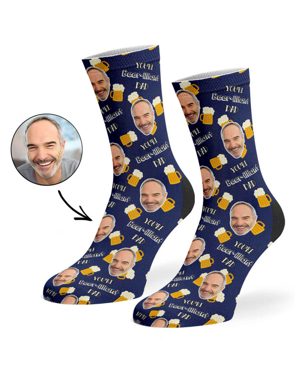 Funny Beer-illiant Dad Socks