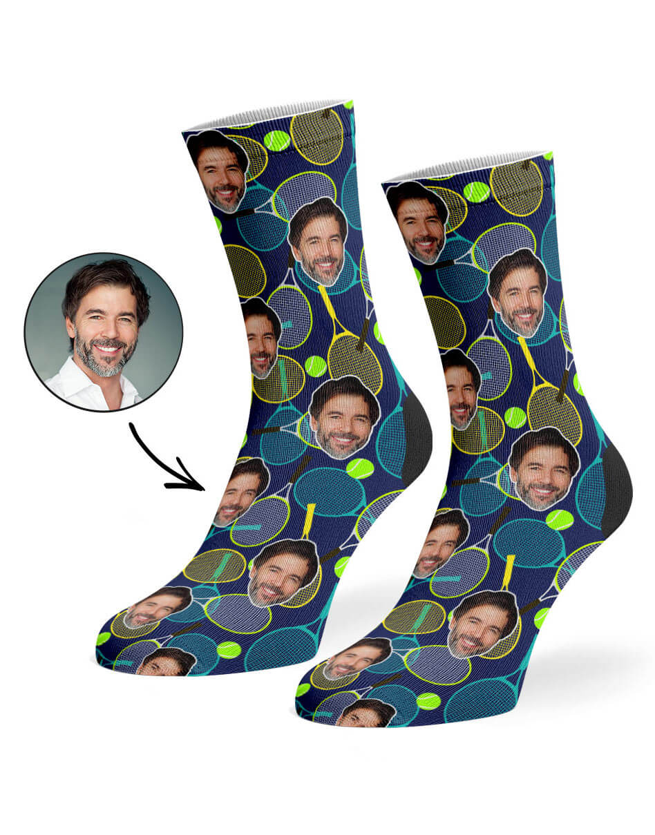 Tennis Racket Socks With Your Face On