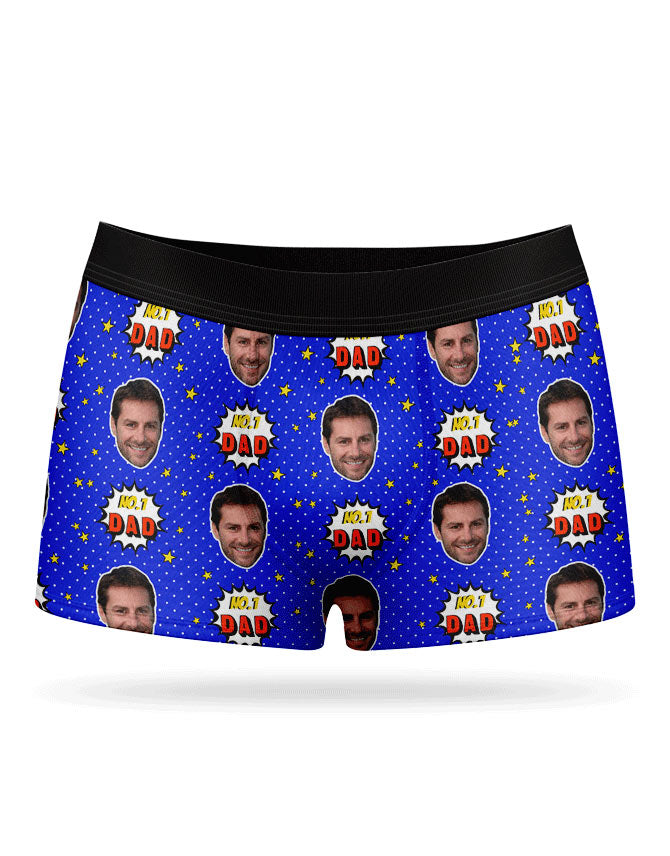 Custom Number 1 Dad Boxer Shorts