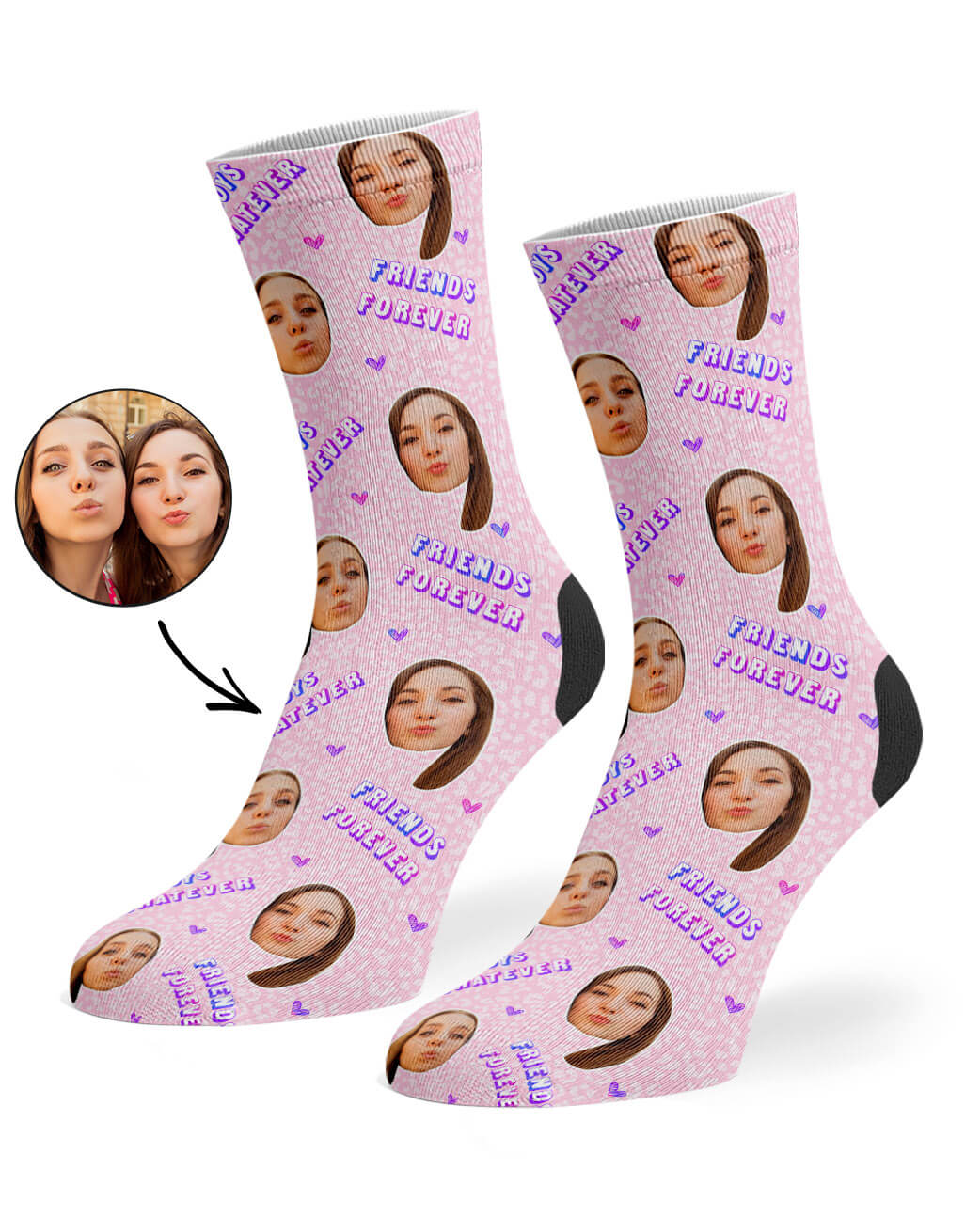 Personalised Friends Forever Boys Whatever Socks