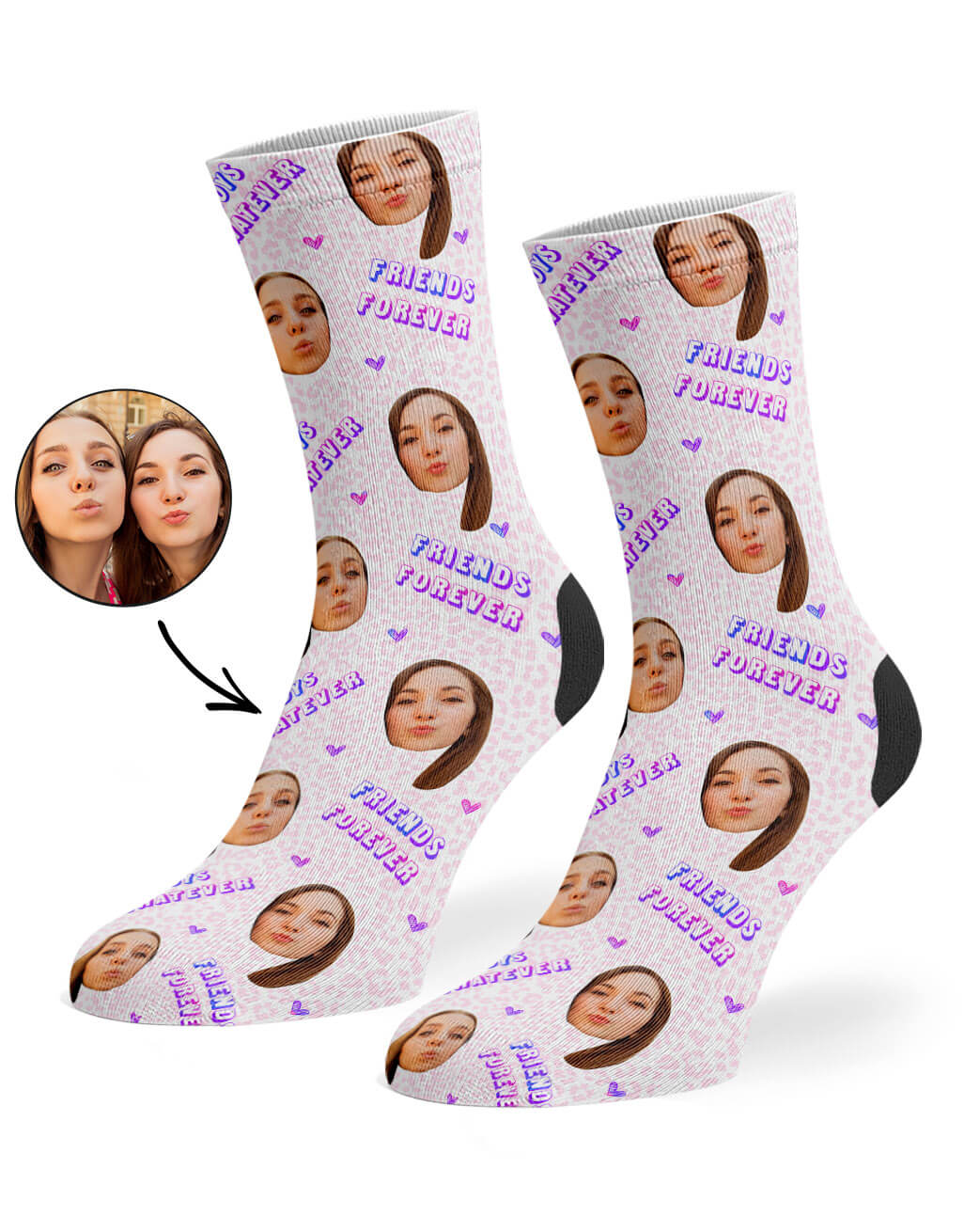 Friends Forever Boys Whatever Face Socks