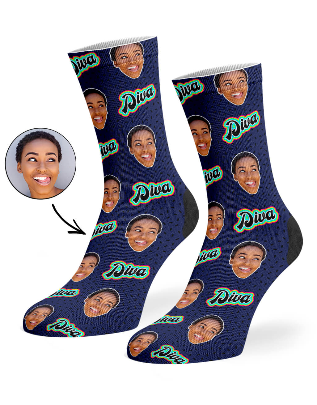 Diva Face Socks