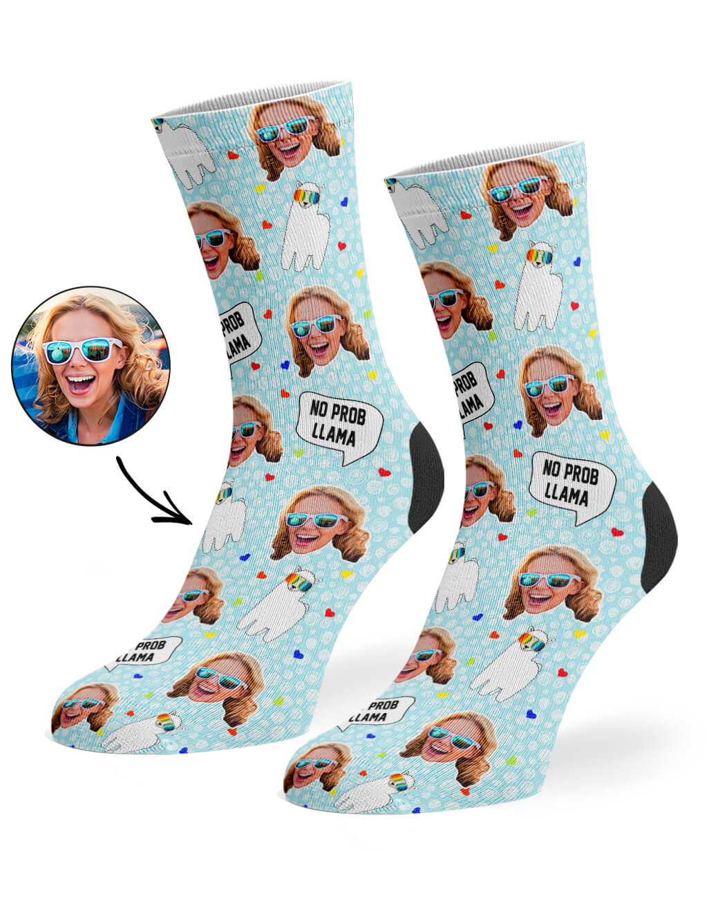 No Prob-Llama Photo Socks