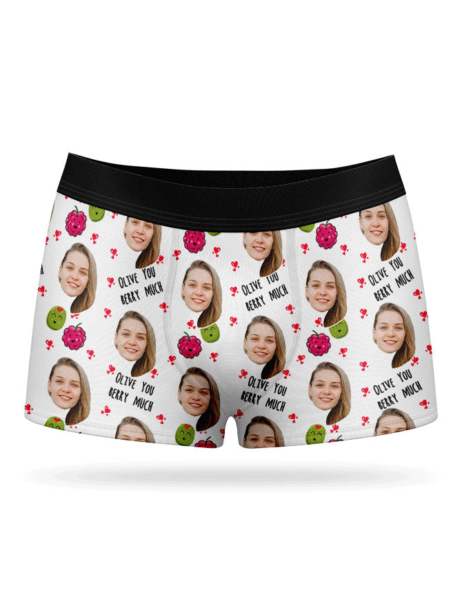 Olive You Berry Much Novelty Boxer Shorts