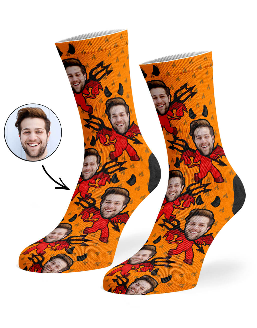 Devil Me Face Socks